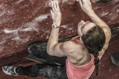 Momentos del Open de escalada en bloque en la Sala Deu Dits de Barcelona Ciudad.