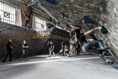 Momentos del Open de escalada en bloque en la Sala Deu Dits de Barcelona Ciudad.