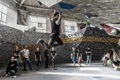 Momentos del Open de escalada en bloque en la Sala Deu Dits de Barcelona Ciudad.