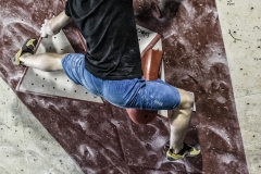 Momentos del Open de escalada en bloque en la Sala Deu Dits de Barcelona Ciudad.